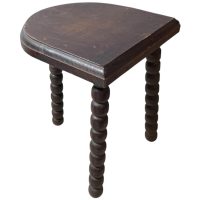 Vintage French Tripod Stand Rest Plinth Varnished Wood Milking D Shaped Bobbin Leg Tabouret Farmhouse c1950-60’s Vintage French Tripod Stand Rest Plinth Varnished Wood Milking D Shaped Bobbin Leg Tabouret Farmhouse c1950-60's