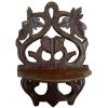 Antique French Small Wooden Shelf Stand DAMAGED Support Plinth Shelf c1920's