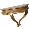 Vintage Italian Consul Wall Shelf With Drawer Florentine Gold Wood Ornate Hanging Plinth Display Stand c1950-60's