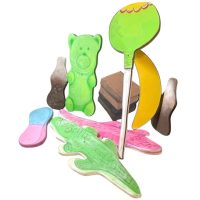 Vintage French Hand Made Painted Sweet Shop Commercial Shop Retail Display Signs Sweet Candy Prop c2000's / EVE