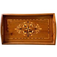 Vintage French Small Wooden Compass Point Sailing Boating Tray Platter Stand Wall Decor circa 1980-90's / EVE