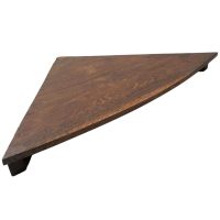 Vintage French Single Wood Corner Shelf Side Table Stand Tabouret Plinth Display Wooden c1960-70's / EVE