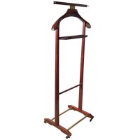 Vintage Brevettato Italian Valet Butler Stand Wooden Clothes Hanger Suit Costume Bedroom Decor Storage Office c1960-70's / EVE