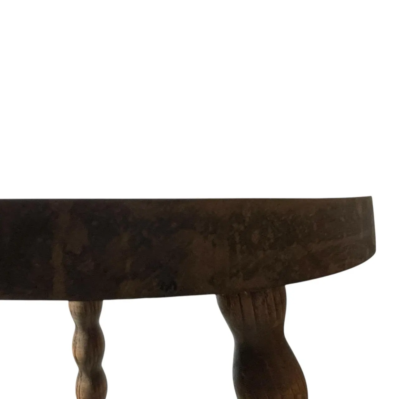 Vintage Stool French Tall Wooden Wood Bar Chair Seat Kitchen Table Farm D Shaped Seat Braced Tabouret c1960-70’s / EVE 9 Vintage Stool French Tall Wooden Wood Bar Chair Seat Kitchen Table Farm D Shaped Seat Braced Tabouret c1960-70's / EVE - Image 9