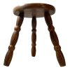 Vintage French Bobbin Small Stool Table Wooden Wood Chair Seat Ornament Display Rustic Rural Tabouret c1970's / EVE