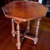 Vintage French Octagonal Wooden Small Table Plant Pot Display Stand Tabouret circa 1960-70's / EVE