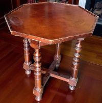 Vintage French Octagonal Wooden Small Table Plant Pot Display Stand Tabouret circa 1960-70's / EVE