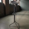 Vintage Ashtray French Large Unique Free Standing Metal Armchair Style Pedestal Tobacciana Prop c1960-70's / EVE