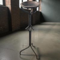 Vintage Ashtray French Large Unique Free Standing Metal Armchair Style Pedestal Tobacciana Prop c1960-70's / EVE