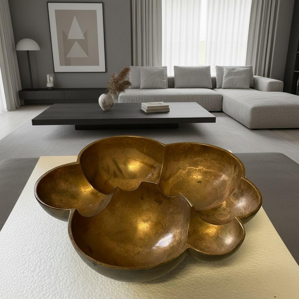 Vintage French Bronze Heavy Nut Bowl Organic Shaped Table Decor Heavy Patina MCM circa 1960’s / EVE Vintage French Bronze Heavy Nut Bowl Organic Shaped Table Decor Heavy Patina MCM circa 1960's / EVE