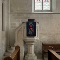 Antique French Black Silk Poppy Flower Embroidered Floral Pulpit Decor or Decorative Commemorative Textile circa 1920's / EVE