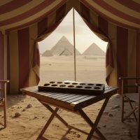 Vintage Moroccan Arabian African Carved Wooden Mancala Game Toy Tray Dish Bowl Platter Decorative Table Seeds circa 1980-90's / EVE