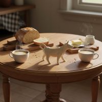 Vintage French White Porcelain Cow Coffe Tea Creamer Milk Jug Display c1970s / EVE