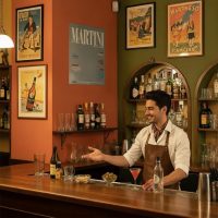 Vintage Italian English Martini and Rossi Glamour Issue Promotional Advertising Sign Mirror Bar Cafe Restaurant Decor circa 1980-90's / EVE