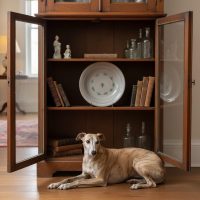 Antique French Large Hand Painted Ceramic Earthenware Charger Plate Soup Bowl with Blue and Green Floral Motifs Display c1900-20s / EVE