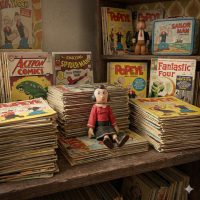 Vintage American Hong Kong Made Olive Oyl Doll Licensed by King Features Syndicate Collectable Figurine Toys Movable Limbs 1960's / EVE