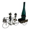 Vintage French Decorative Tandem Bicycle Carriage Metal Drinks Bottle Wine Holder Display Bar Cafe circa 2000 / EVE