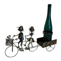 Vintage French Decorative Tandem Bicycle Carriage Metal Drinks Bottle Wine Holder Display Bar Cafe circa 2000 / EVE