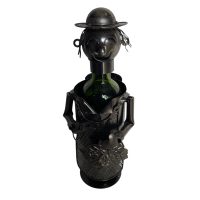 Vintage French Decorative Gardener Grape Harvesting Tools Metal Drinks Bottle Wine Holder Display Bar Cafe circa 2000 / EVE