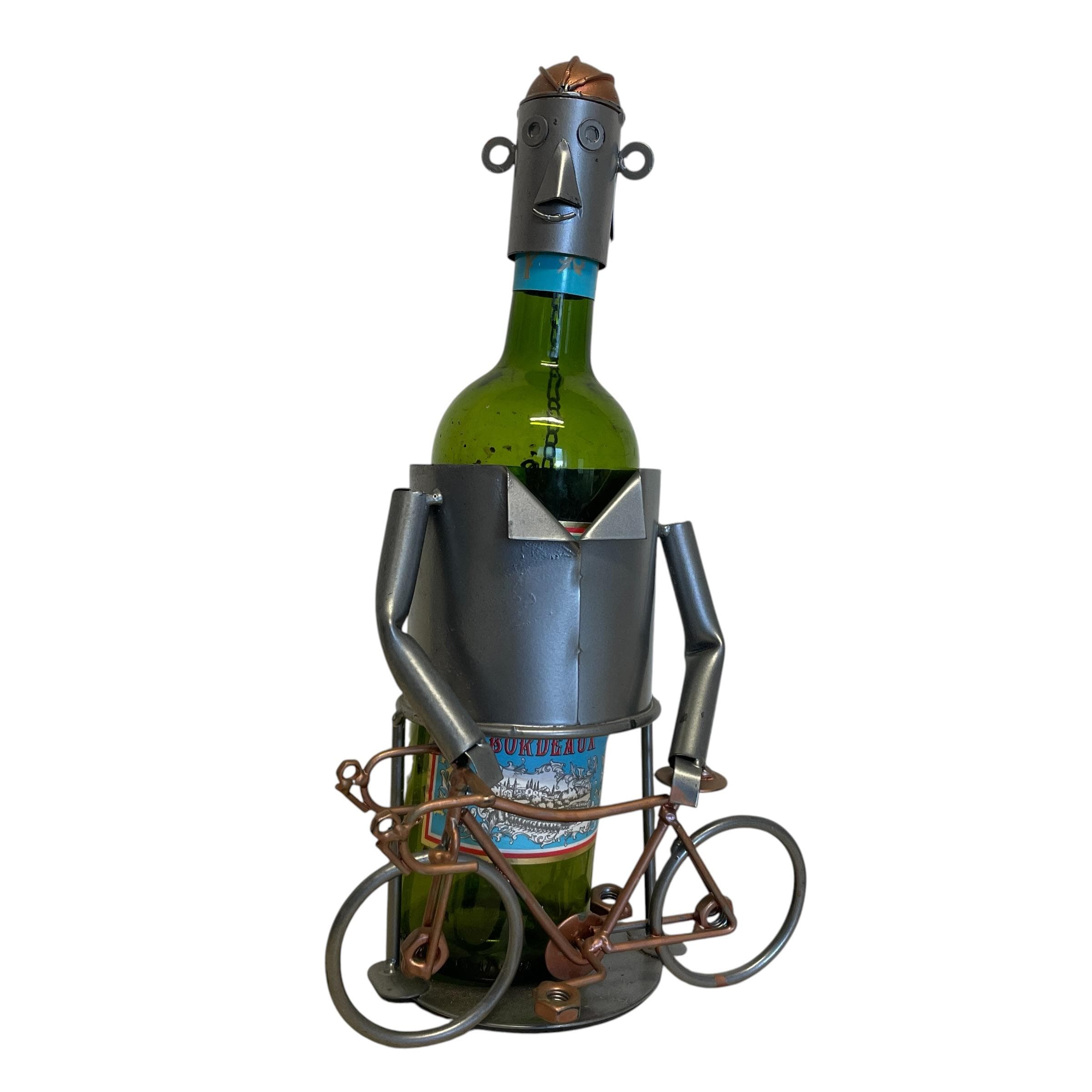 Vintage French Decorative Racing Bike Cyclist Metal Drinks Bottle Wine Holder Display Bar Cafe circa 2000 / EVE Vintage French Decorative Racing Bike Cyclist Metal Drinks Bottle Wine Holder Display Bar Cafe circa 2000 / EVE