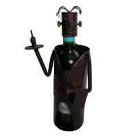 Vintage French Decorative Waiter Server Metal Drinks Bottle Wine Holder Display Bar Cafe circa 2000 / EVE
