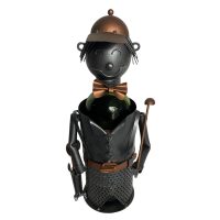 Vintage French Decorative Golfer Golf Clubs Bow Tie Tools Metal Drinks Bottle Wine Holder Display Bar Cafe circa 2000 / EVE