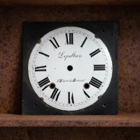 Antique French Enamel Clock Face with Roman Numerals Clock Timepiece For Spares Repairs by Lepeltier S' Hilaire du Harcouet 1900's / EVE
