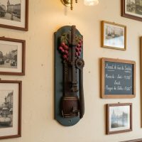 Vintage French Wall Mounted with Grape and Barrel Motif Cork Puller Bottle Opener Wine Bar Cafe Restaurant Decor circa 1980-90's / EVE