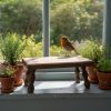 Vintage French Wooden Bench Foot Stool Provincial Traditional Bobbin Leg Country Rustic Style c1950's / EVE