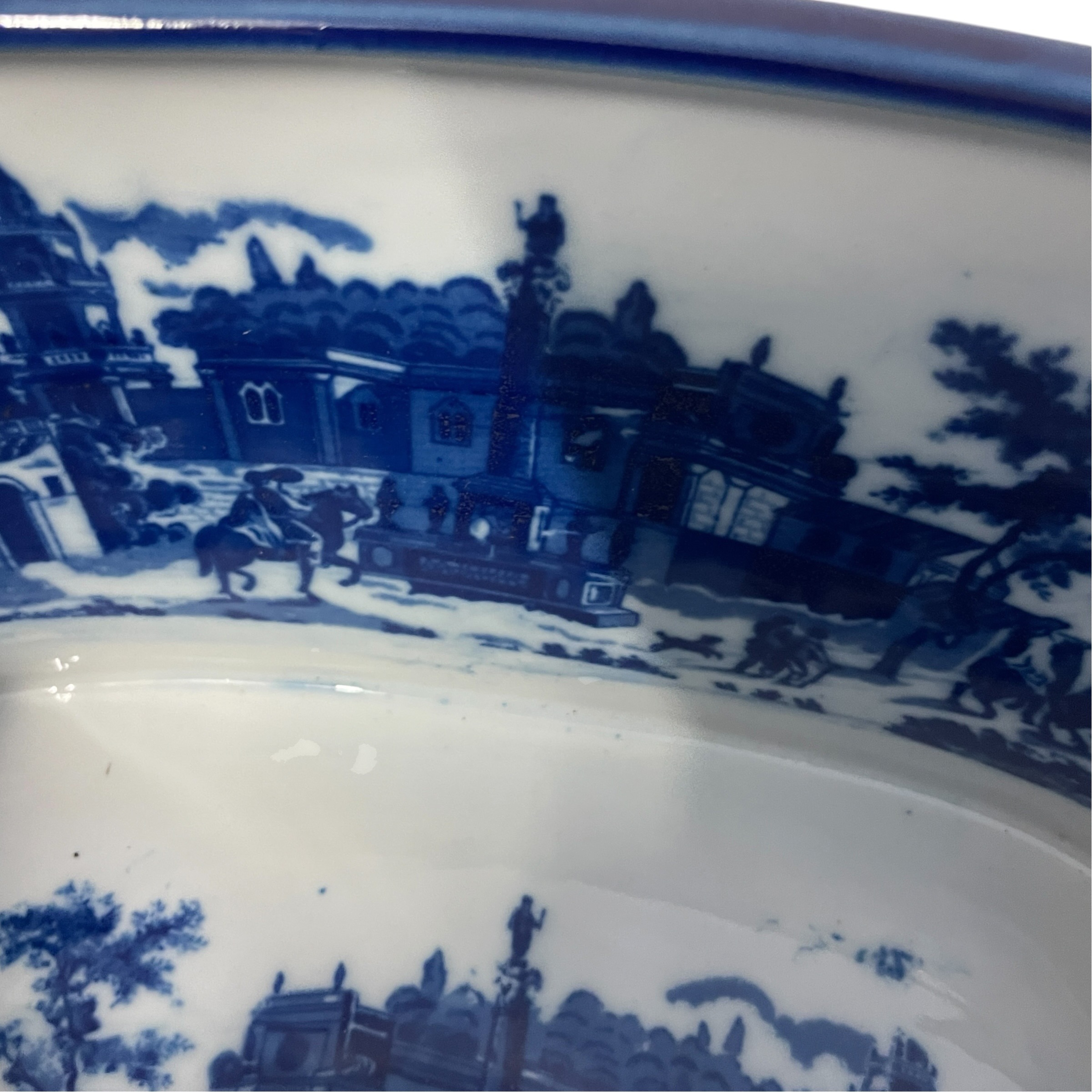 Antique English Blue and White Transferware Ironstone Plant Pot by Victoria Ware Decor Display c1910 / EVE 12 Antique English Blue and White Transferware Ironstone Plant Pot by Victoria Ware Decor Display c1910 / EVE - Image 12