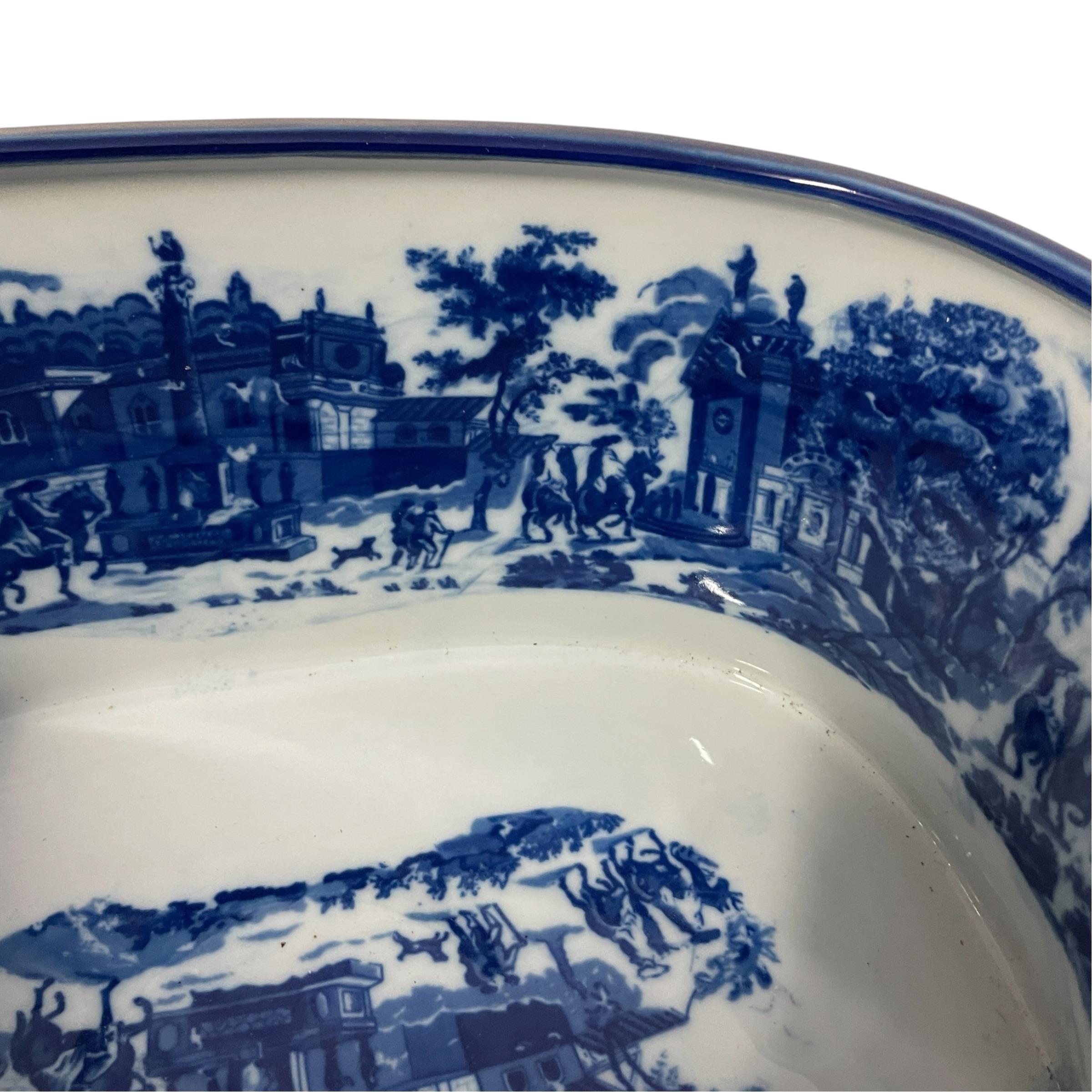 Antique English Blue and White Transferware Ironstone Plant Pot by Victoria Ware Decor Display c1910 / EVE 10 Antique English Blue and White Transferware Ironstone Plant Pot by Victoria Ware Decor Display c1910 / EVE - Image 10