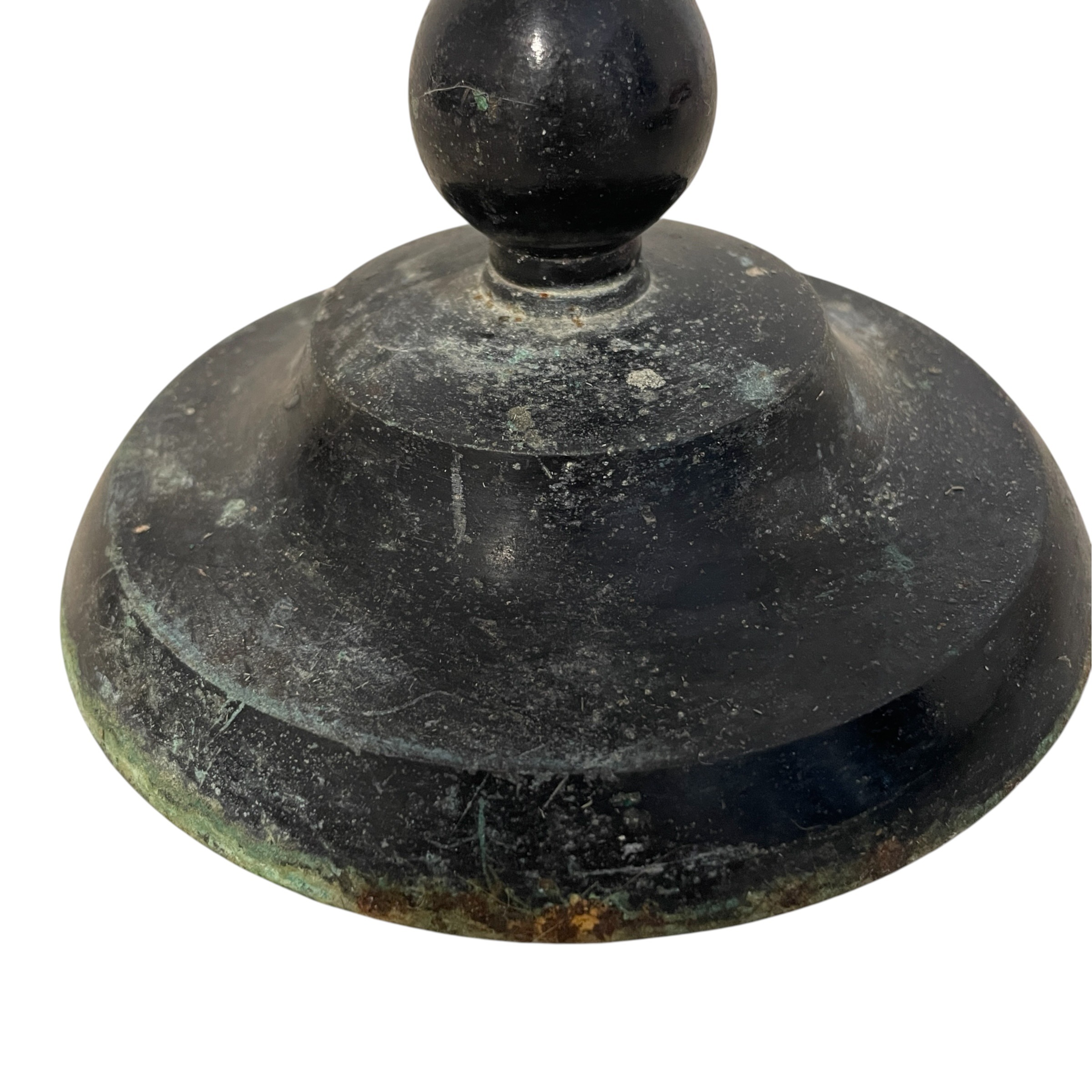 Victorian English Oxidized Metal Bobbin Molded Candlestick circa 1900’s / EVE 7 Victorian English Oxidized Metal Bobbin Molded Candlestick circa 1900's / EVE - Image 7