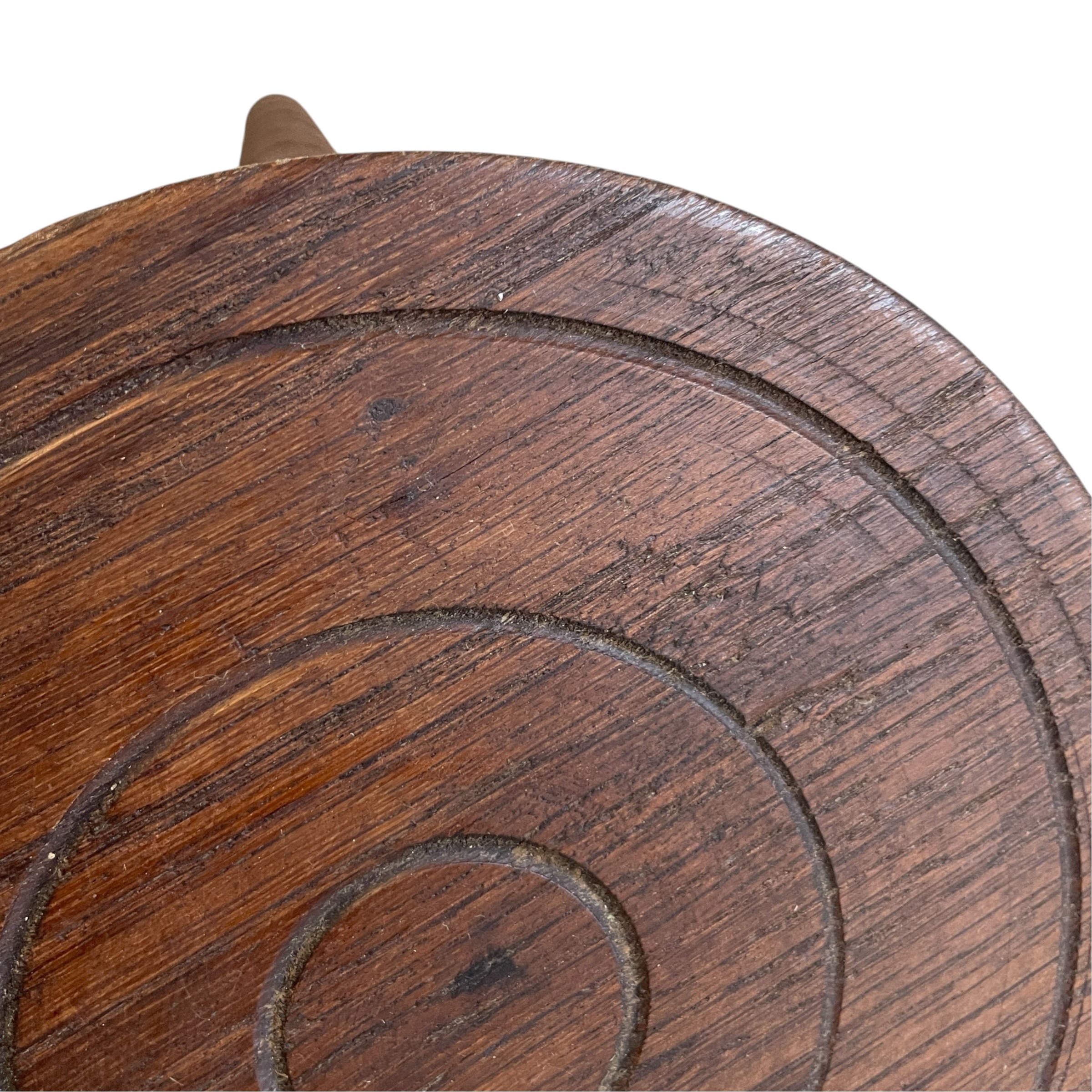 Vintage French Wooden Milking Stool with Turned Bobbin Four Legs Rest Plain Simple Stand Plinth Tabouret c1960-70’s / EVE 6 Vintage French Wooden Milking Stool with Turned Bobbin Four Legs Rest Plain Simple Stand Plinth Tabouret c1960-70's / EVE - Image 6