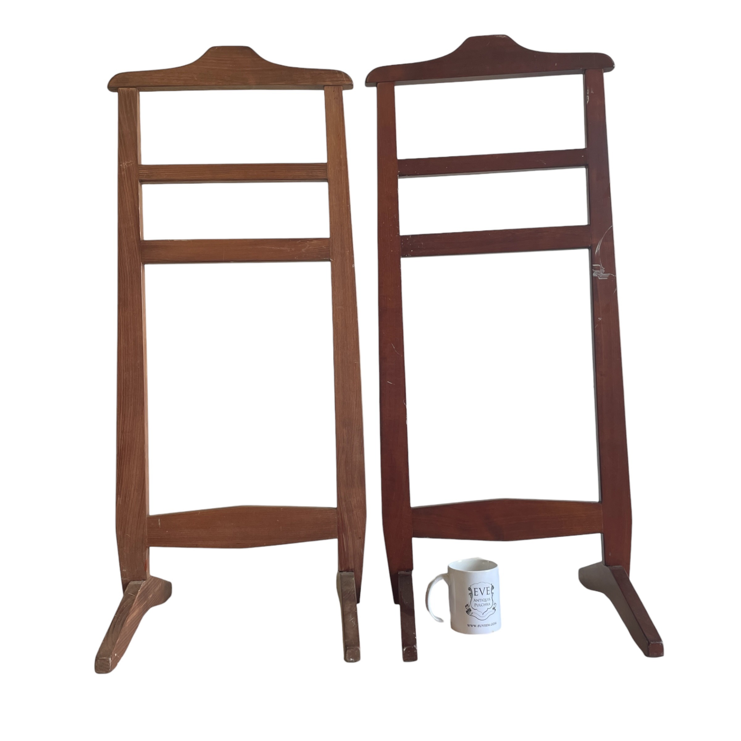 Vintage French Wooden Valet Stand with a Hanger Trouser Bar Clothes Suit Costume Bedroom Decor SOLD INDIVIDUALLY c1970’s / EVE 10 Vintage French Wooden Valet Stand with a Hanger Trouser Bar Clothes Suit Costume Bedroom Decor SOLD INDIVIDUALLY c1970's / EVE - Image 10