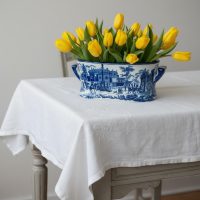 Antique English Blue and White Transferware Ironstone Plant Pot by Victoria Ware Decor Display c1910 / EVE