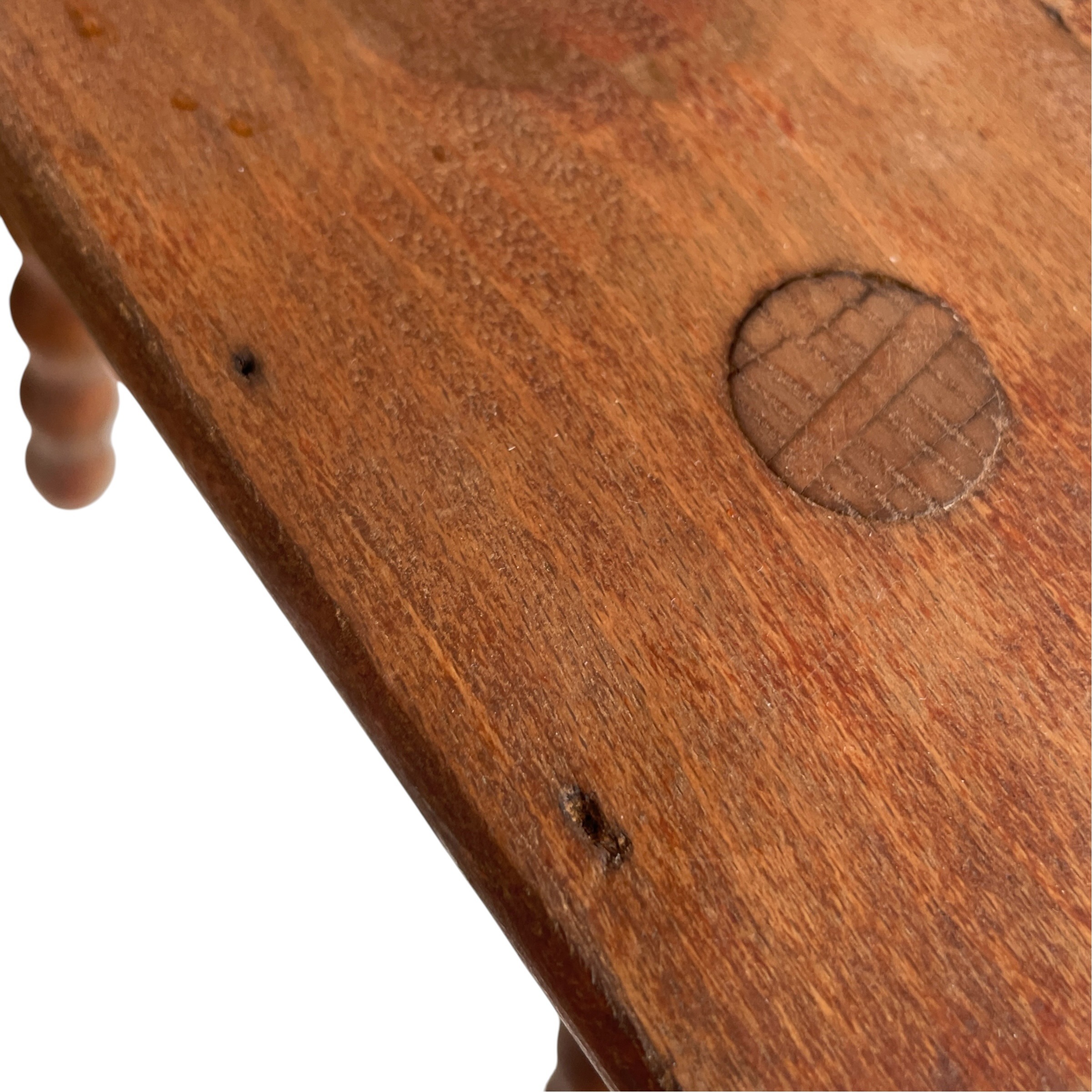 Vintage French Tripod Stool Chair Seat Wood Milking D Shaped Seat Bobbin Leg Rest Stand Plinth Tabouret Farmhouse c1960’s / EVE 8 Vintage French Tripod Stool Chair Seat Wood Milking D Shaped Seat Bobbin Leg Rest Stand Plinth Tabouret Farmhouse c1960's / EVE - Image 8