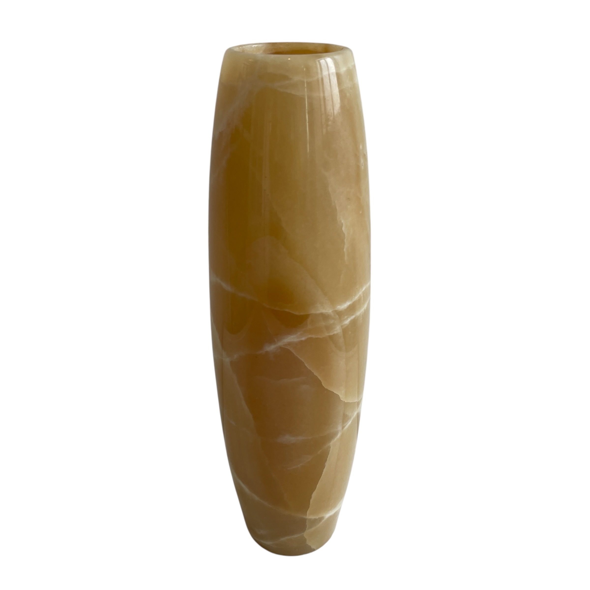 Vintage Pakistani Carved Golden Yellow Banded Onyx Cylindrical Vase Pot Collection Ornament Figurine Prop Display c1970’s / EVE 10 Vintage Pakistani Carved Golden Yellow Banded Onyx Cylindrical Vase Pot Collection Ornament Figurine Prop Display c1970's / EVE - Image 10