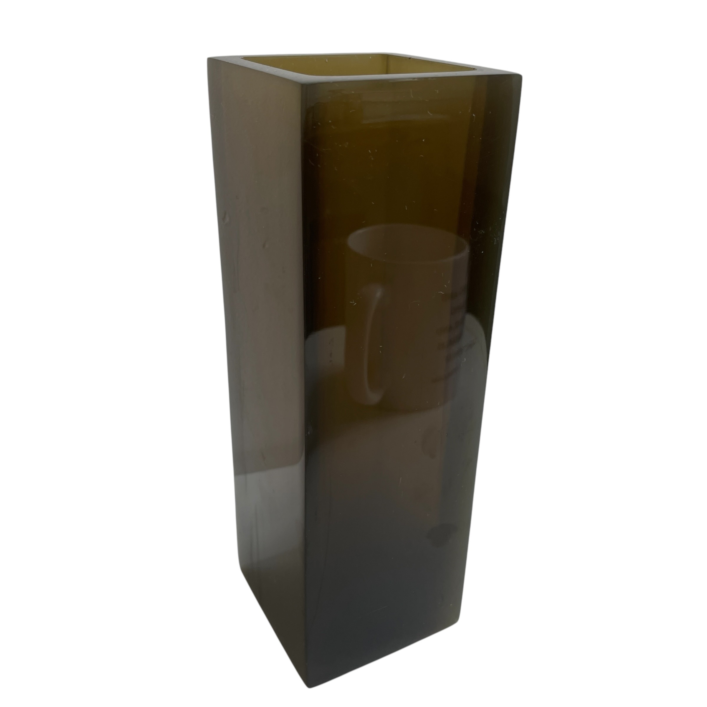 Vintage French Smoke Tinted Plexiglass Rectangular Vase Pot Collection Ornament Figurine Prop Display c1970’s / EVE 3 Vintage French Smoke Tinted Plexiglass Rectangular Vase Pot Collection Ornament Figurine Prop Display c1970's / EVE - Image 3
