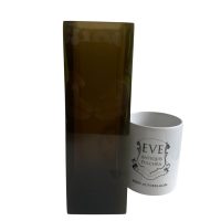 Alternative view of Vintage French Smoke Tinted Plexiglass Rectangular Vase Pot Collection Ornament Figurine Prop Display c1970's / EVE