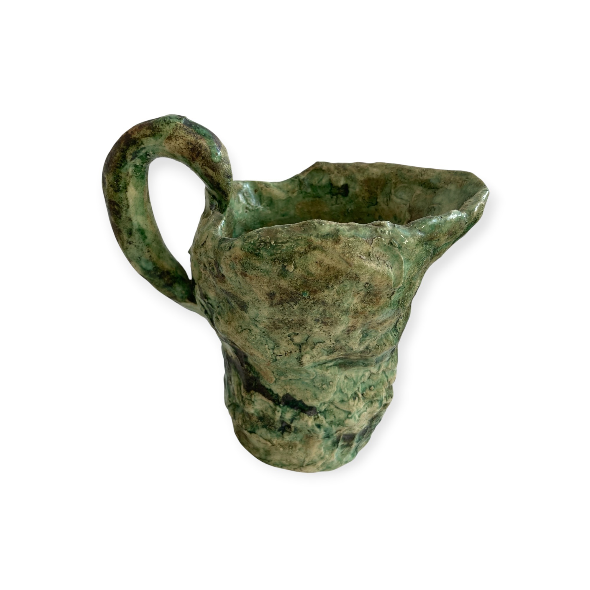 Vintage Australian Green Glazed Earthenware Art Pottery Pitcher Vase Pot Collection Ornament Figurine Prop Display c1970’s / EVE 8 Vintage Australian Green Glazed Earthenware Art Pottery Pitcher Vase Pot Collection Ornament Figurine Prop Display c1970's / EVE - Image 8