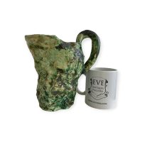 Alternative view of Vintage Australian Green Glazed Earthenware Art Pottery Pitcher Vase Pot Collection Ornament Figurine Prop Display c1970's / EVE