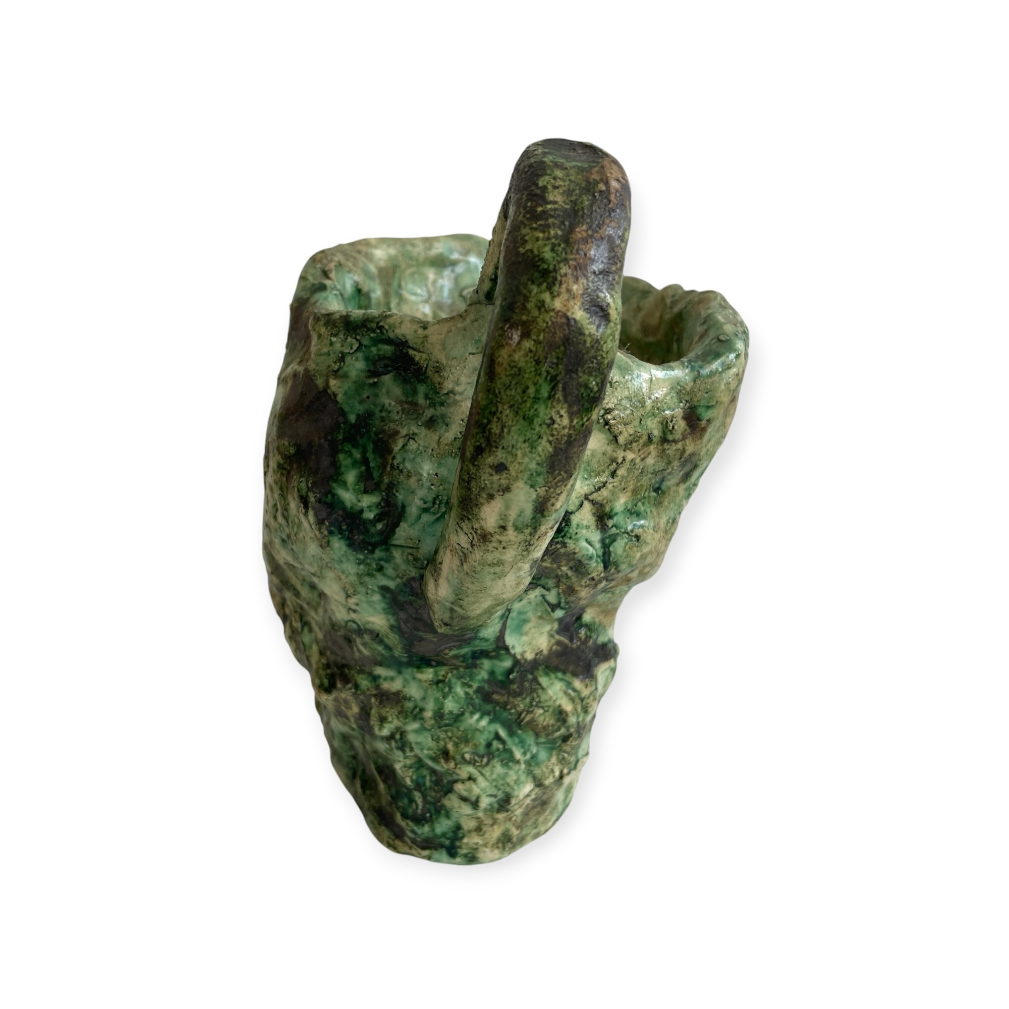Vintage Australian Green Glazed Earthenware Art Pottery Pitcher Vase Pot Collection Ornament Figurine Prop Display c1970’s / EVE 7 Vintage Australian Green Glazed Earthenware Art Pottery Pitcher Vase Pot Collection Ornament Figurine Prop Display c1970's / EVE - Image 7