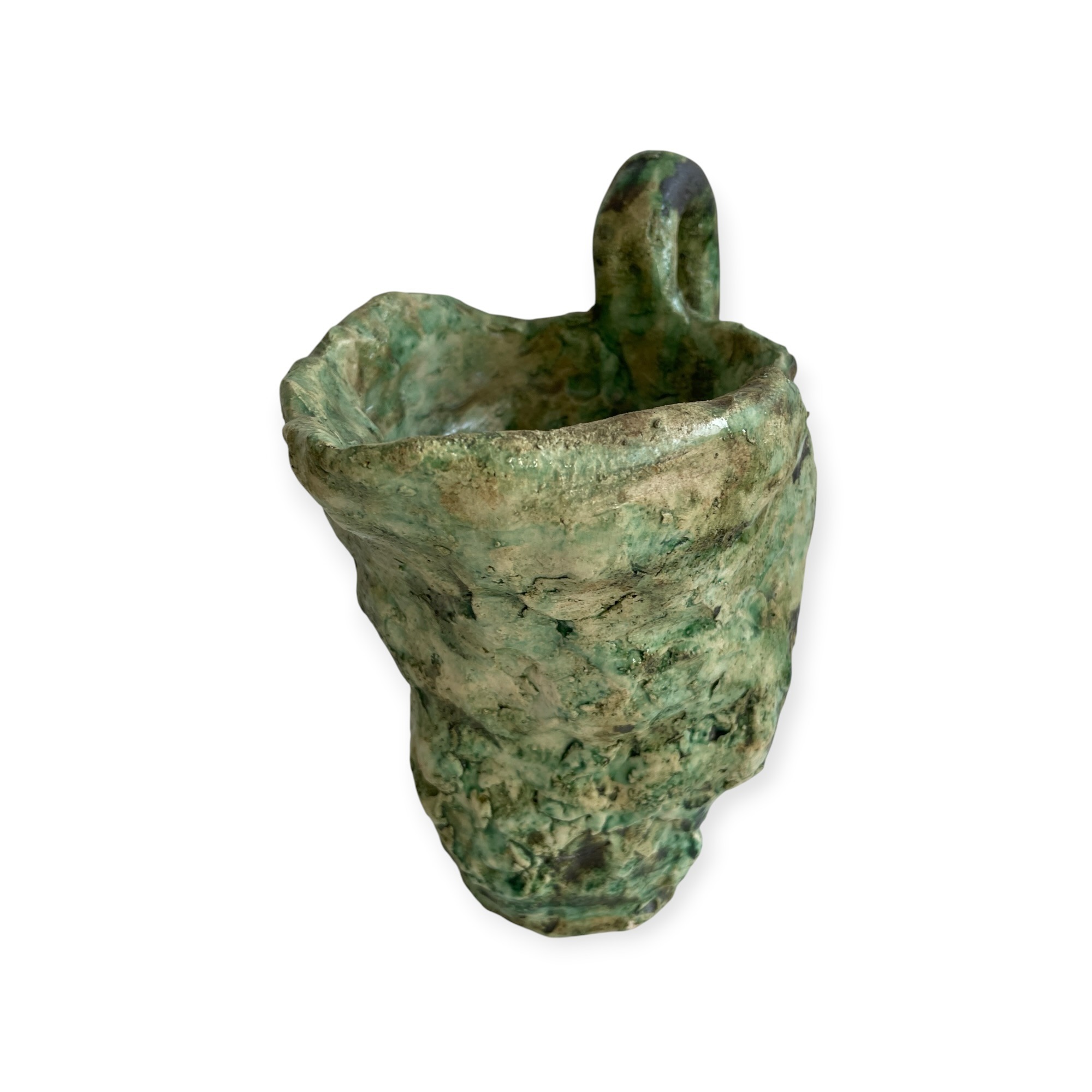 Vintage Australian Green Glazed Earthenware Art Pottery Pitcher Vase Pot Collection Ornament Figurine Prop Display c1970’s / EVE 6 Vintage Australian Green Glazed Earthenware Art Pottery Pitcher Vase Pot Collection Ornament Figurine Prop Display c1970's / EVE - Image 6