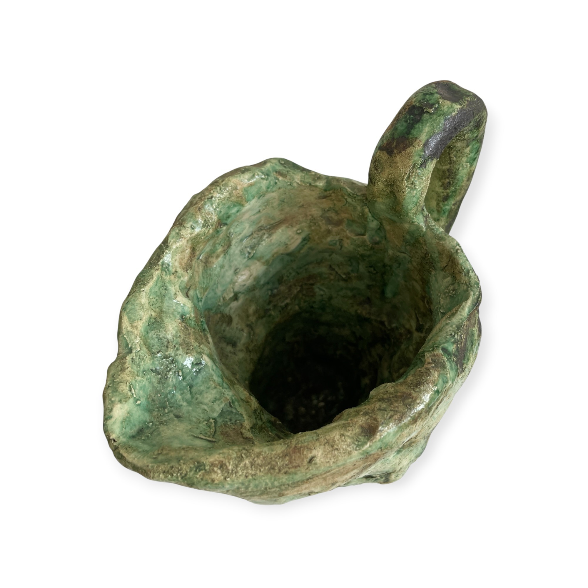 Vintage Australian Green Glazed Earthenware Art Pottery Pitcher Vase Pot Collection Ornament Figurine Prop Display c1970’s / EVE 5 Vintage Australian Green Glazed Earthenware Art Pottery Pitcher Vase Pot Collection Ornament Figurine Prop Display c1970's / EVE - Image 5