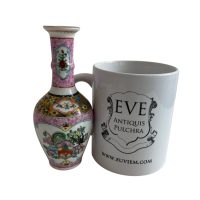 Alternative view of Vintage Chinese Export Family Rose Porcelain Miniature Vase Collection Ornament Prop Display c1970's / EVE