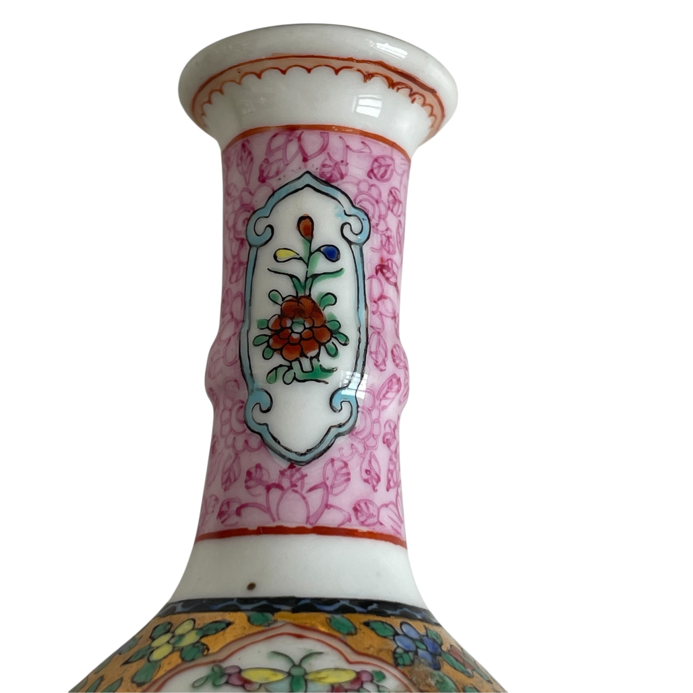 Vintage Chinese Export Family Rose Porcelain Miniature Vase Collection Ornament Prop Display c1970’s / EVE 5 Vintage Chinese Export Family Rose Porcelain Miniature Vase Collection Ornament Prop Display c1970's / EVE - Image 5