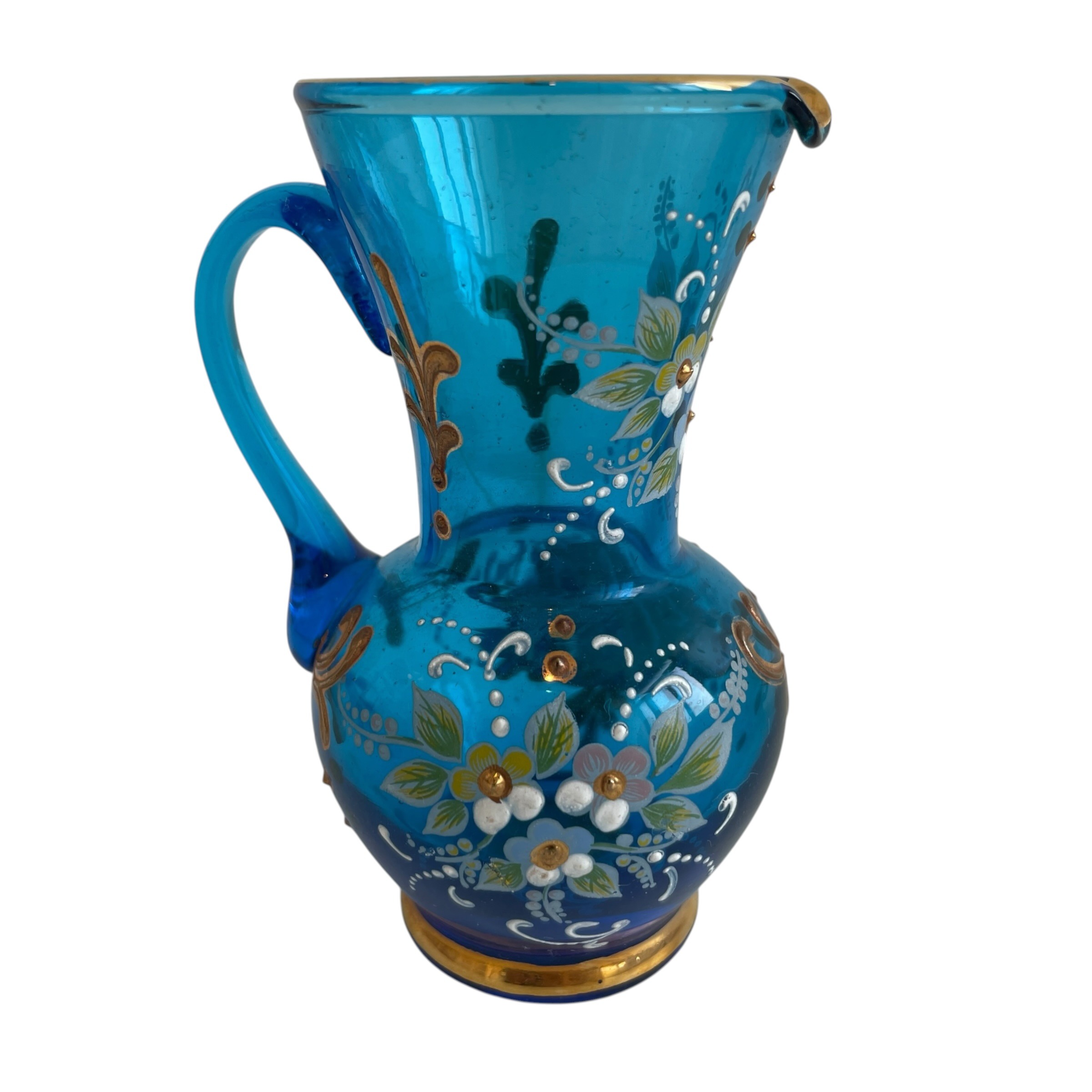Antique French Blue Gold Glass Mini Jug Vase Carafe Pen Pot Catch All Toothbrush Holder Display Feature Design Decor c1920’s / EVE 10 Antique French Blue Gold Glass Mini Jug Vase Carafe Pen Pot Catch All Toothbrush Holder Display Feature Design Decor c1920's / EVE - Image 10