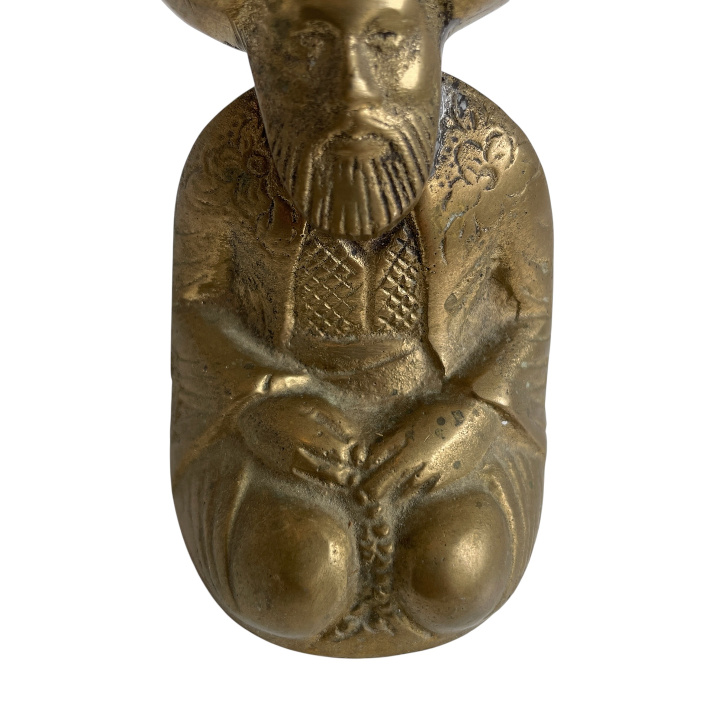 Vintage Turkish Solid Brass Figurine of a Sufi Mystic with a Turban Ornament Decor Statue c1950s / EVE 10 Vintage Turkish Solid Brass Figurine of a Sufi Mystic with a Turban Ornament Decor Statue c1950s / EVE - Image 10