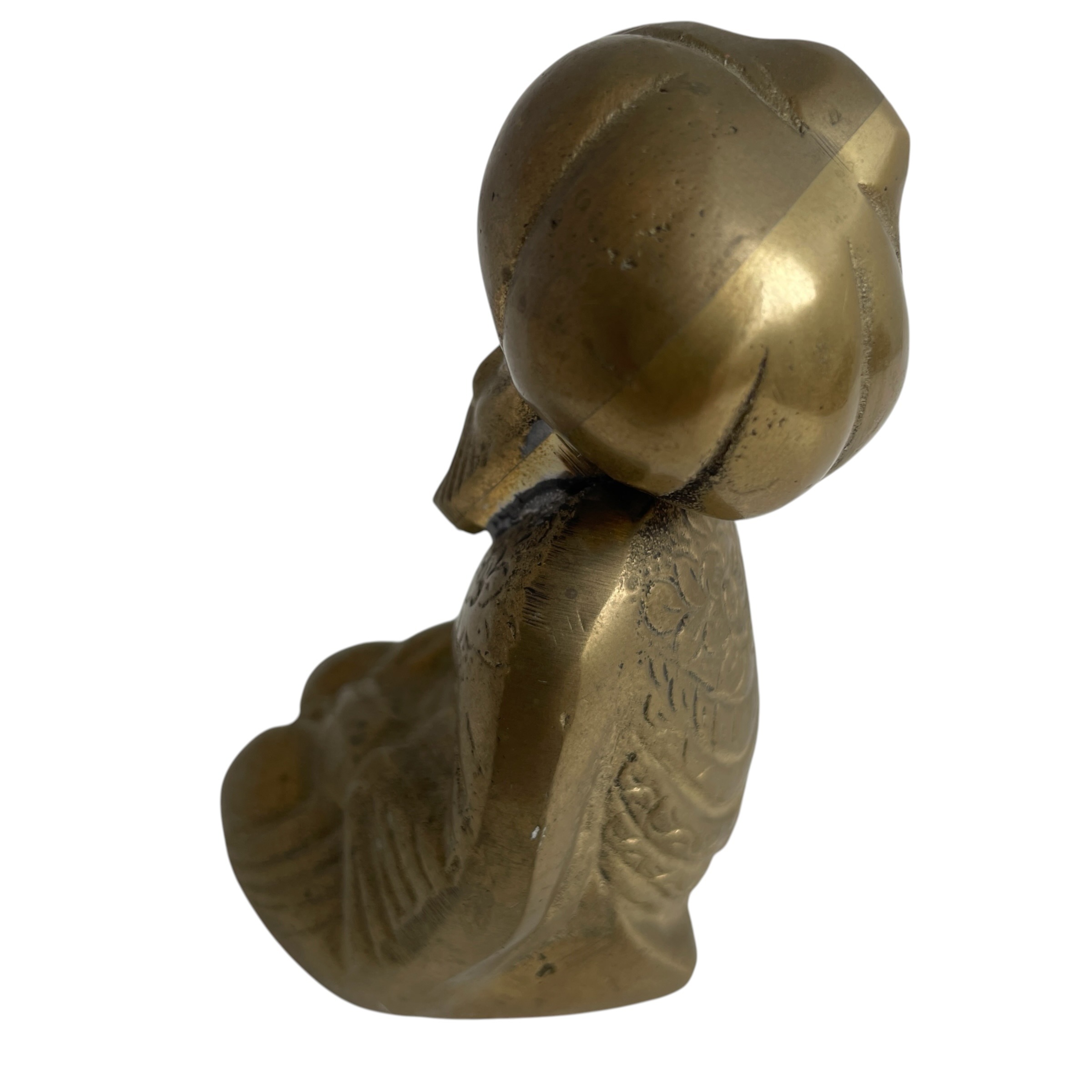 Vintage Turkish Solid Brass Figurine of a Sufi Mystic with a Turban Ornament Decor Statue c1950s / EVE 6 Vintage Turkish Solid Brass Figurine of a Sufi Mystic with a Turban Ornament Decor Statue c1950s / EVE - Image 6