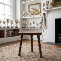 Vintage French Tripod Stool Chair Seat Wood Milking D Shaped Seat Bobbin Leg Rest Stand Plinth Tabouret Farmhouse c1960’s / EVE Vintage French Tripod Stool Chair Seat Wood Milking D Shaped Seat Bobbin Leg Rest Stand Plinth Tabouret Farmhouse c1960's / EVE